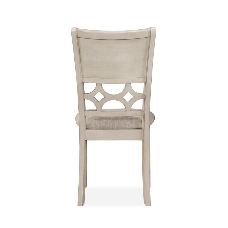 New Classic Furniture Furniture Mitchell Solid Wood 5Pc Dining Set in White/Brown Bisque