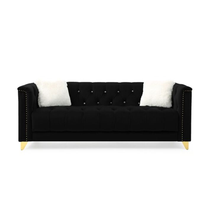 Russell 2 Piece Living Room Set Black