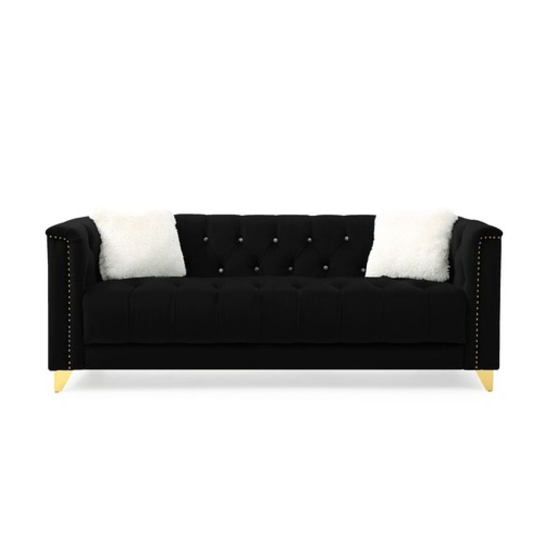 Russell 2 Piece Living Room Set Black