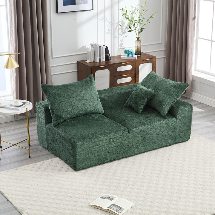 Merax Modern Deep Seat Chenille Fabric Sofa Couch