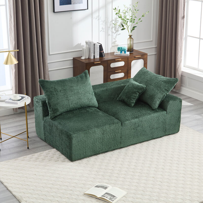 Merax Modern Deep Seat Chenille Fabric Sofa Couch