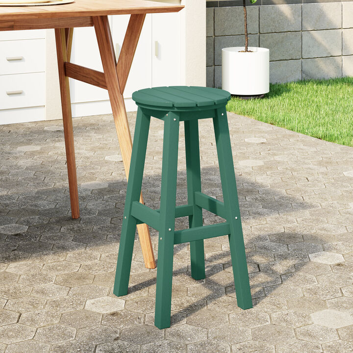 WestinTrends 29" HDPE Outdoor Patio Round Bar Stool