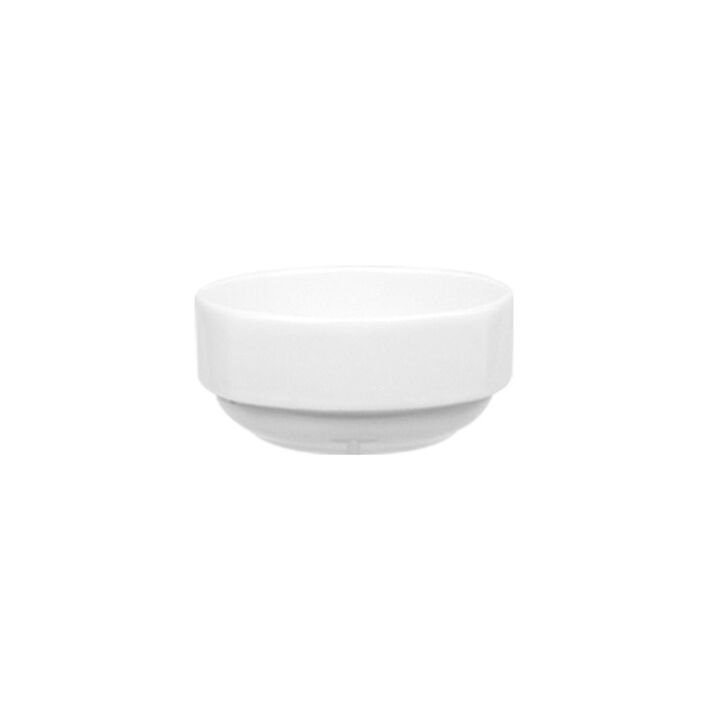 Porcelain Mimoza dia.2.25" h:1" 1 oz. Round White Porcelain Bowl (Set of 4)