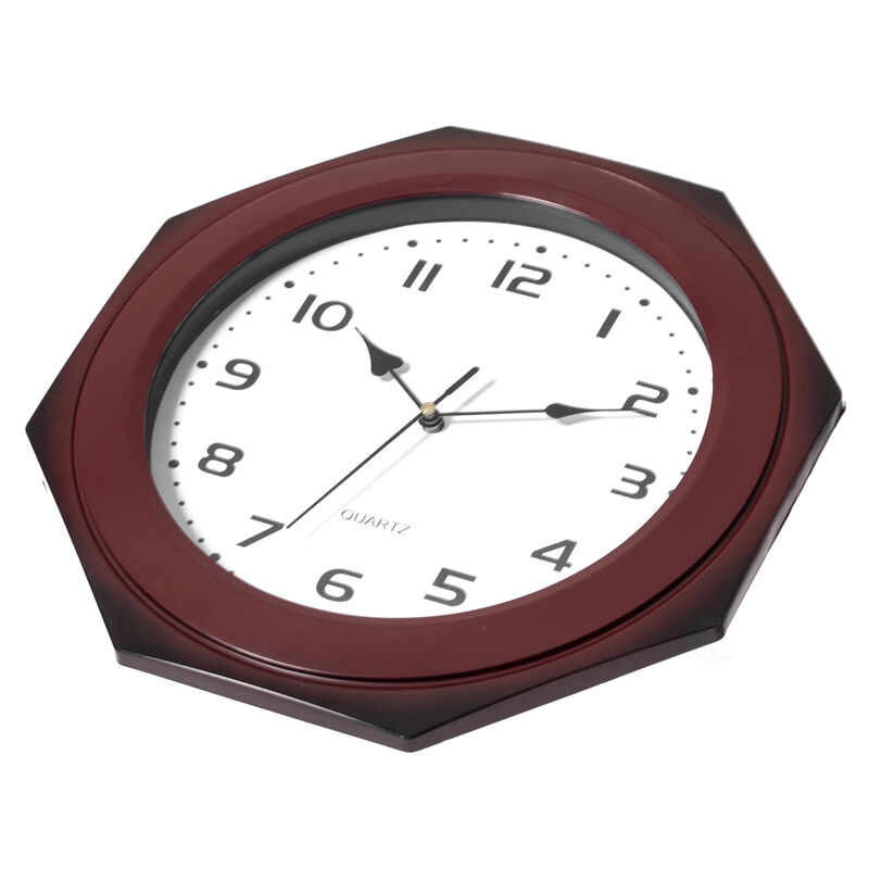Clockswise Decorative Extra Large Modern Brown Wall Clock with Black Metal Frame on Rectangular Wood Board, Battery Operated Silent. 20" Dia, for Dining Living Kitchen Bedroom Office Restaurant bar