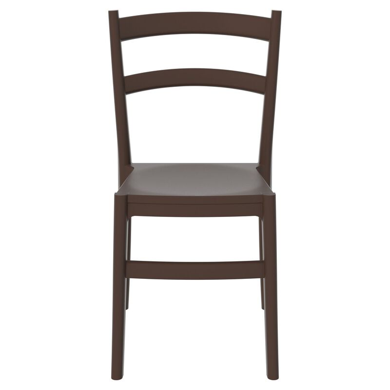 33.5" Green Solid Patio Dining Armless Chair