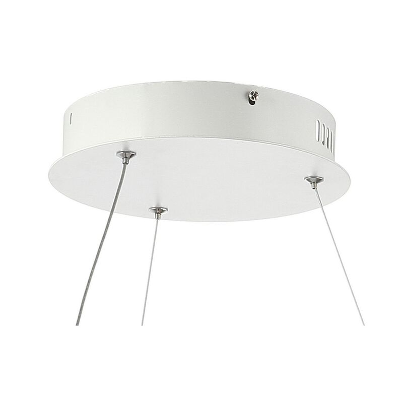 Baxter 23.5" 1-Light Modern Contemporary Aluminum Integrated LED Hoop Pendant
