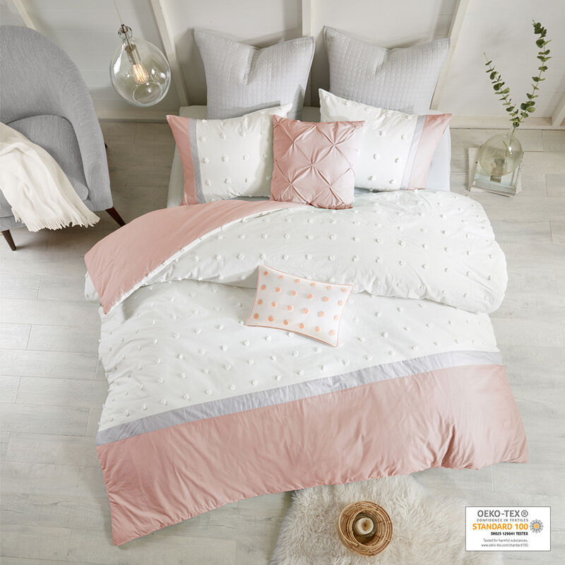 Gracie Mills Olga 7-Piece Cotton Jacquard Comforter Set