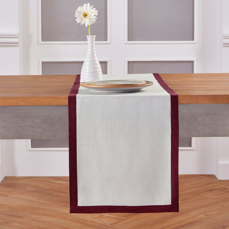 Solino Home 100% Pure Linen Table Runner 14 x 90 Inch | Classic