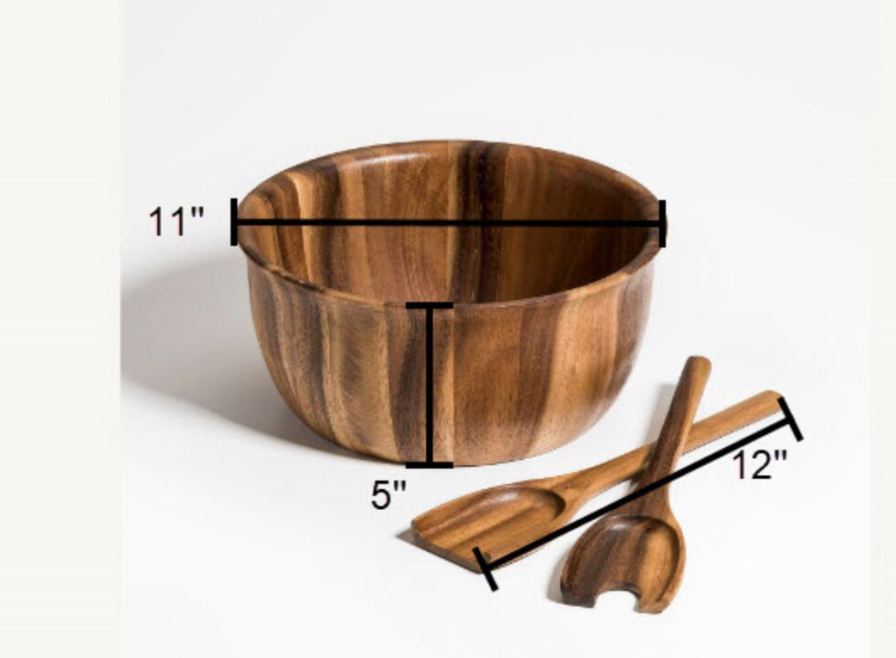 Large Salad Bowl with Servers