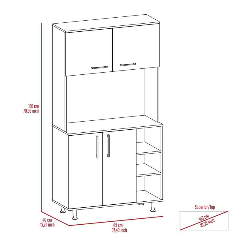 Bayshore 3-Shelf Pantry Cabinet Wengue