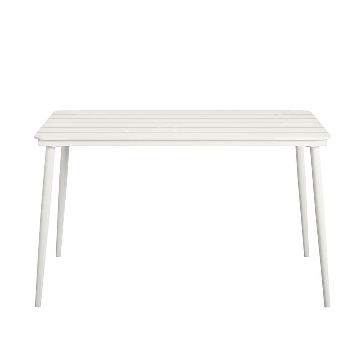 Novogratz Poolside Gossip, April 50" x 29" Rectangular Indoor/Outdoor Dining Table, Charcoal