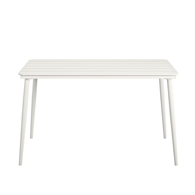 Novogratz Poolside Gossip, April 50" x 29" Rectangular Indoor/Outdoor Dining Table, Charcoal