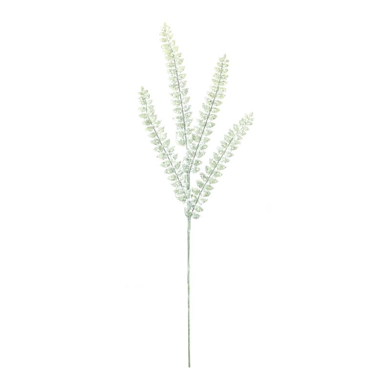 Set of 24 Glittered Fern Sprays - Elegant Touch for Seasonal Crafts