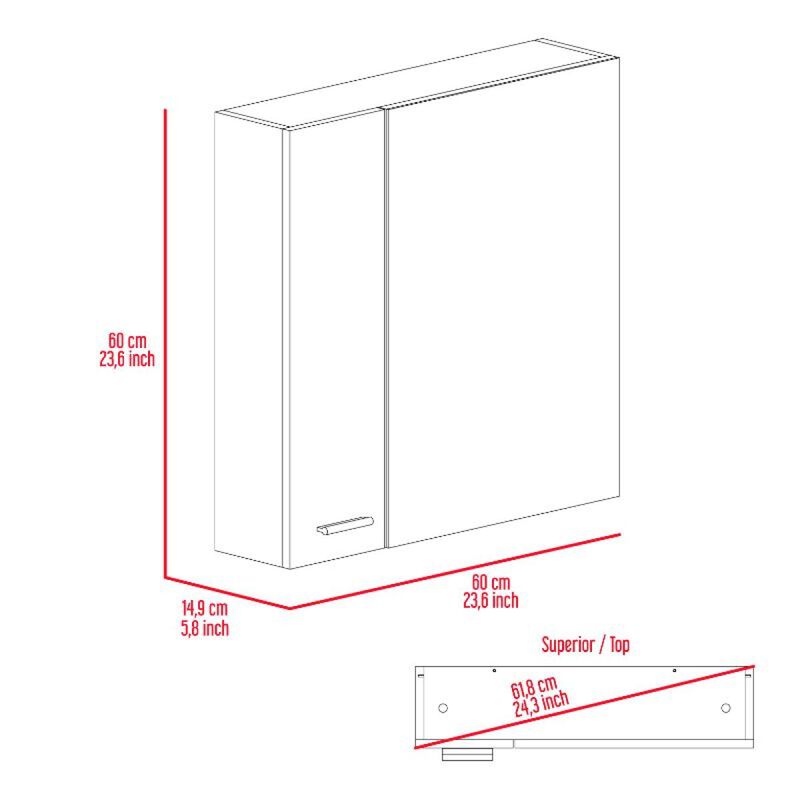 Crawford 4-Shelf Medicine Cabinet Light