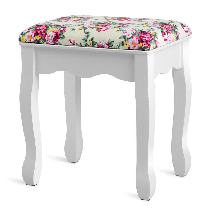 Makeup Vanity Table Set Girls Dressing Table with Drawers Oval Mirror