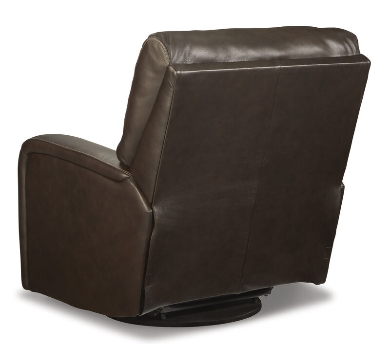Emberla Manual Swivel Glider Leather Recliner
