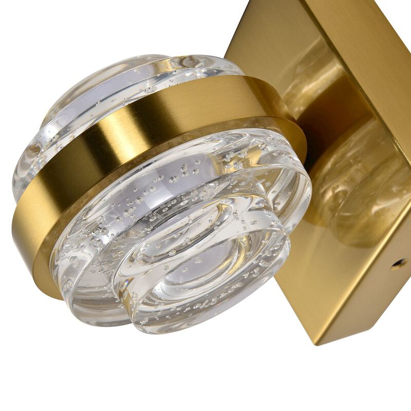 VONN Lighting 1-Light Integrated LED Wall Sconce Lighting in Antique Brass
