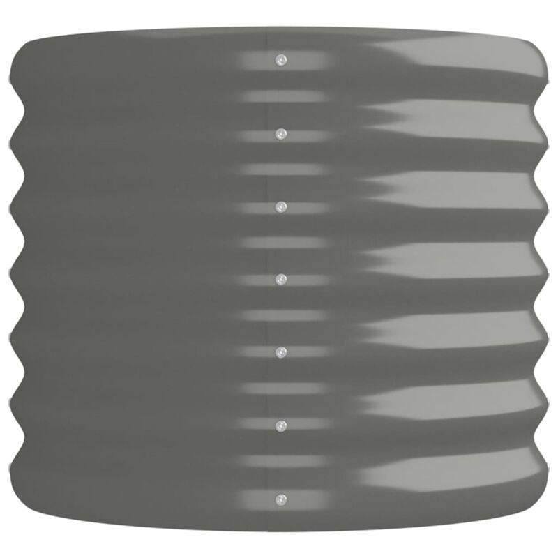 vidaXL Garden Raised Bed Powder-coated Steel 59.8"x15.7"x14.2" Gray