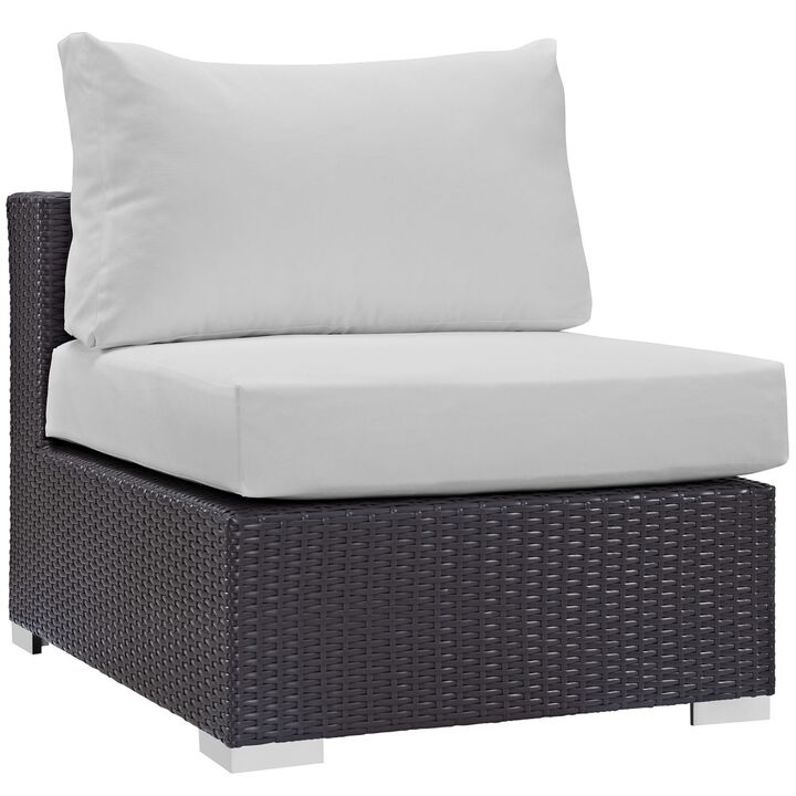 Convene Outdoor Sectional Set - Durable Rattan Weave, Adjustable & Versatile, Weather-Resistant Cushions - Patio Sofa Set with Coffee Table, Armless Chairs, Armchairs, Corners, and Ottomans