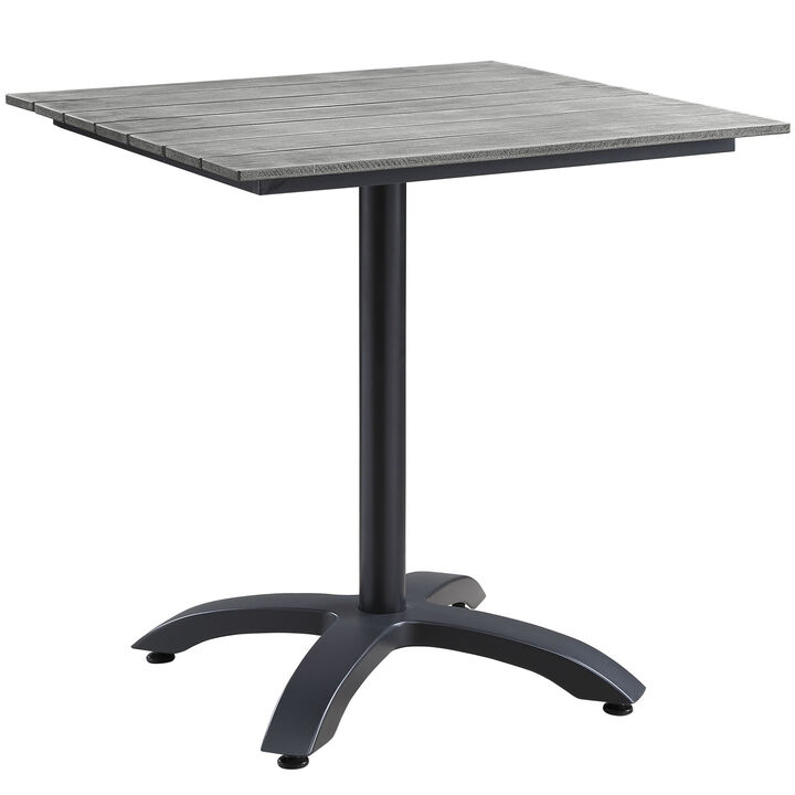 Modway - Maine 28" Outdoor Patio Dining Table Brown Gray