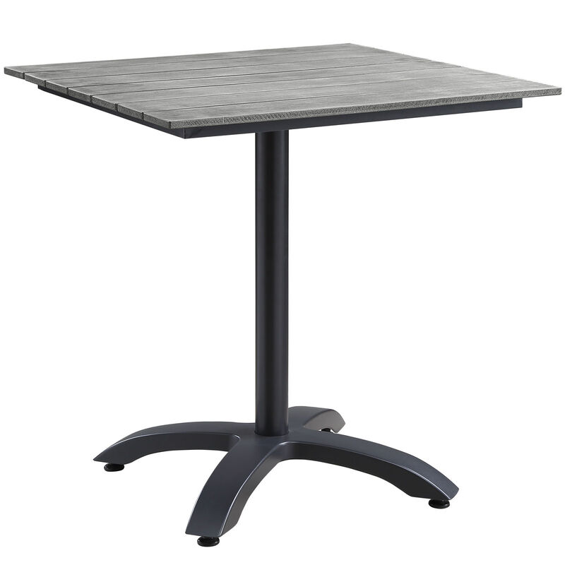Modway - Maine 28" Outdoor Patio Dining Table Brown Gray
