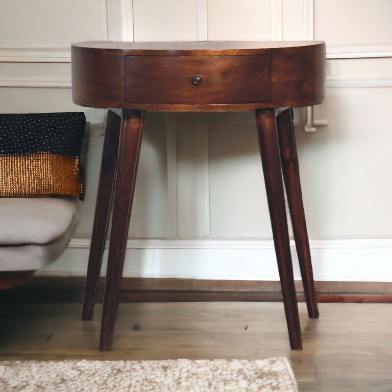 Odyssey  Solid Wood 1 Drawer  Chestnut Console Table