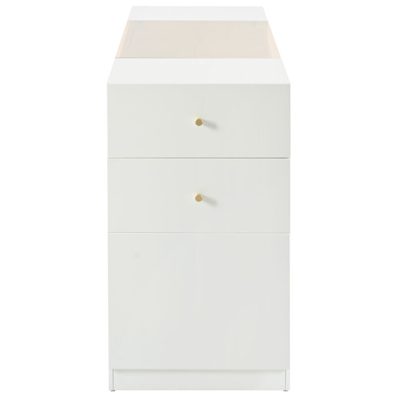 Merax Modern Luxury Island Vanity Dresser and Storage Cabinet