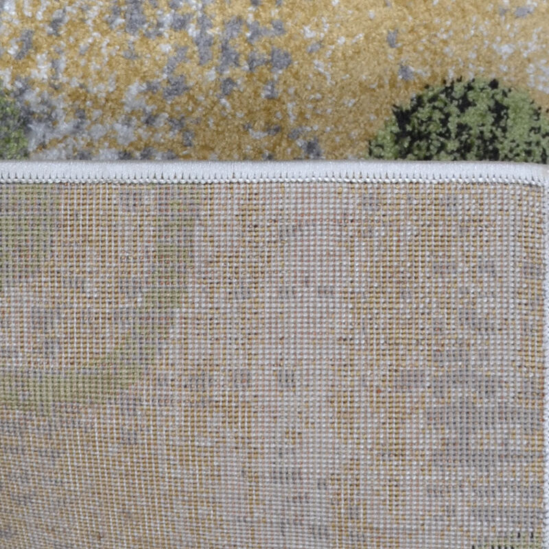 RUGSOTIC CARPETS MACHINE MADE HEATSET POLYPROPYLENE AREA RUGS  - 10'x13', Rectangle Shape, Beige Green Color, Floral Modern Design, Midium Pile Machine Made Area Rugs (M00024)