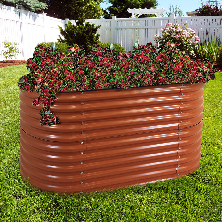 Sunnydaze Galvalume Steel Rectangle Raised Bed - 62.5 in x 32 in