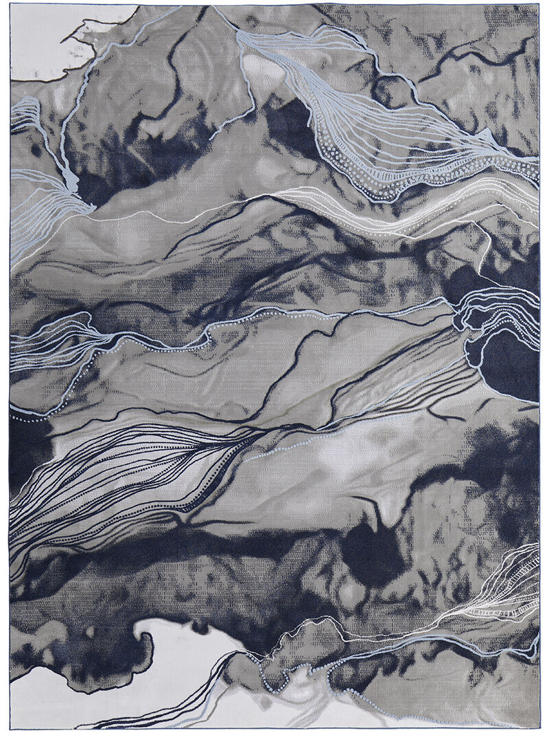 Gaspar 39KTF Blue/Gray/Ivory 10'4" x 13'6" Rug
