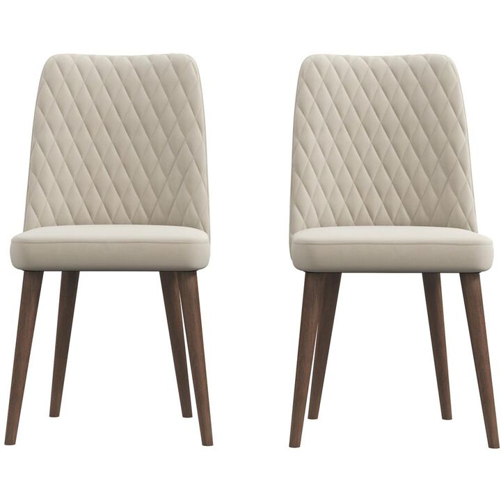 Ashcroft Furniture Co Katie Mid-Century Modern Velvet Dining Chair (Set of 2)