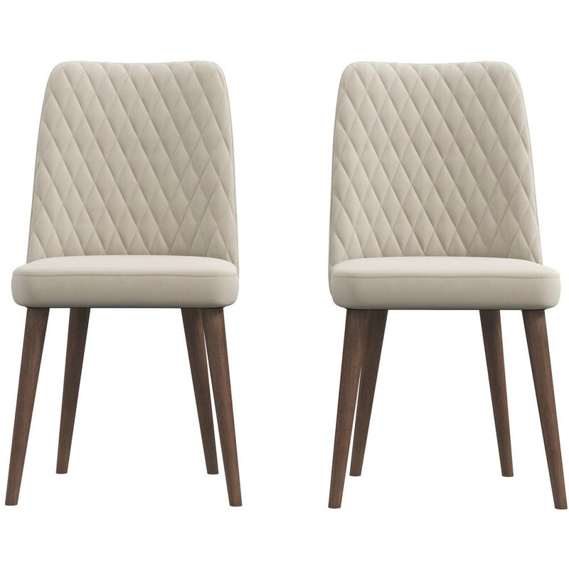 Ashcroft Furniture Co Katie Mid-Century Modern Velvet Dining Chair (Set of 2)