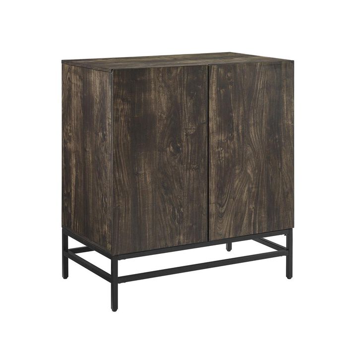 Crosley Furniture Jacobsen Bar Cabinet Brown Ash/Matte Black