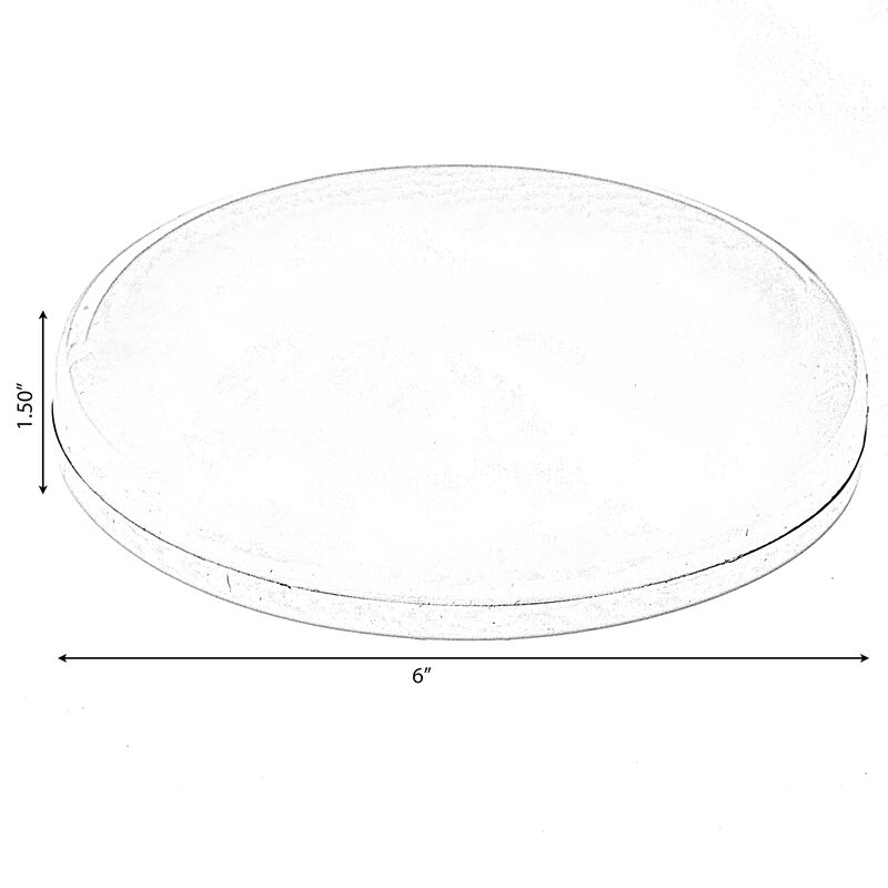 "White Plastic 6 in Round LED Ceiling Light Fixture for Entryway, Office, Outdoor, 6500K Daylight, 2000lm 20W"