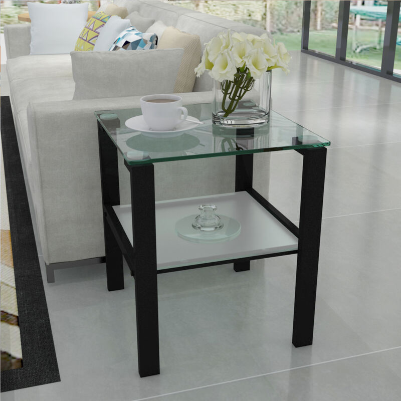 Small Round Glass Tea Table & Bedroom Corner Side Table