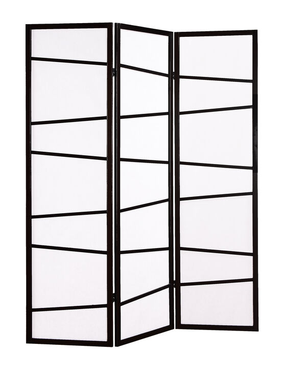 Streamdale 3-Panel Screen Room Divider, Black