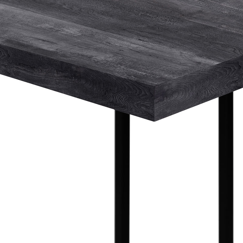 Monarch Specialties I 3633 Accent Table, C-shaped, End, Side, Snack, Living Room, Bedroom, Metal, Laminate, Black, Contemporary, Modern