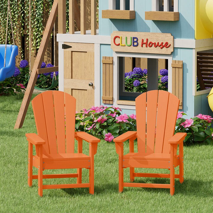 WestinTrends Kids Outdoor Adirondack Plastic Patio Chair (Set of 2)