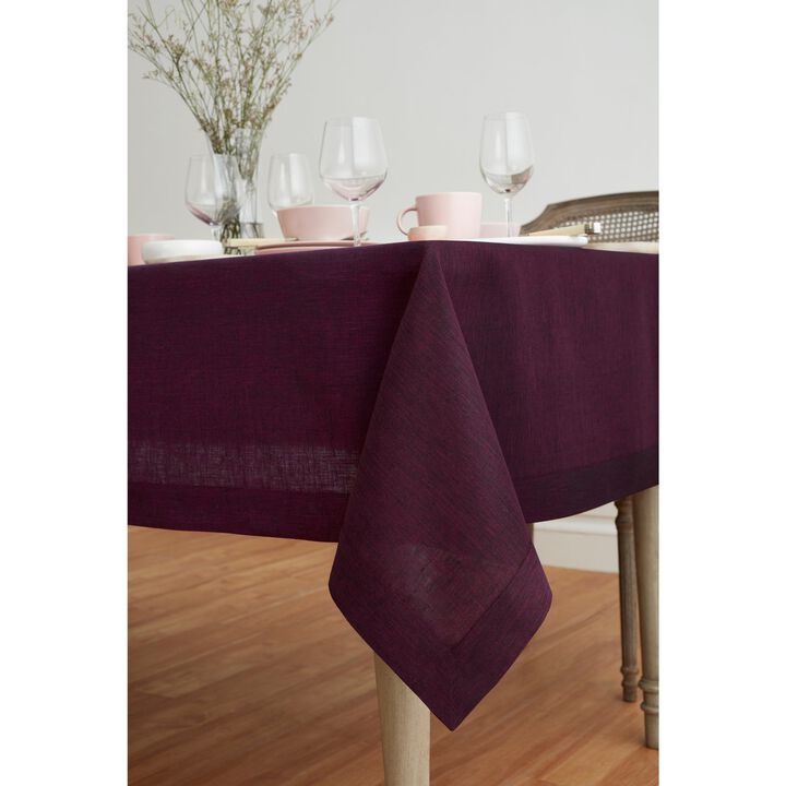 Solino Home 100% Pure Linen Dinner Napkins 20 x 20 Inch Set of 6 | Classic Hemstitch