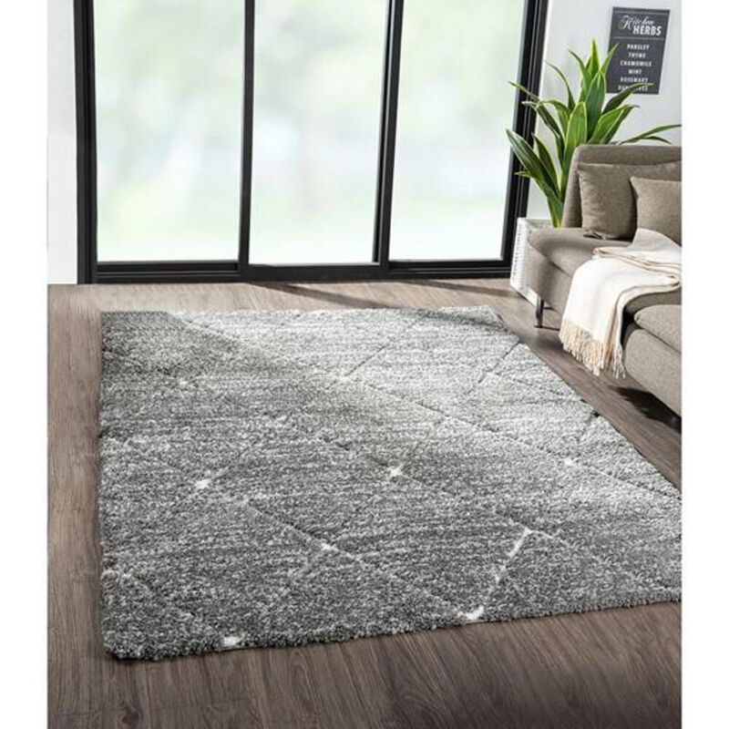 Belen Kox Grey and Cream Area Rug, 8 x 10