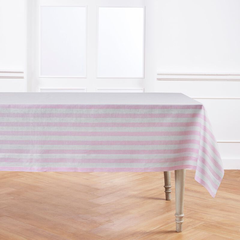Solino Home 100% Pure Linen Tablecloth | Sorento Stripe