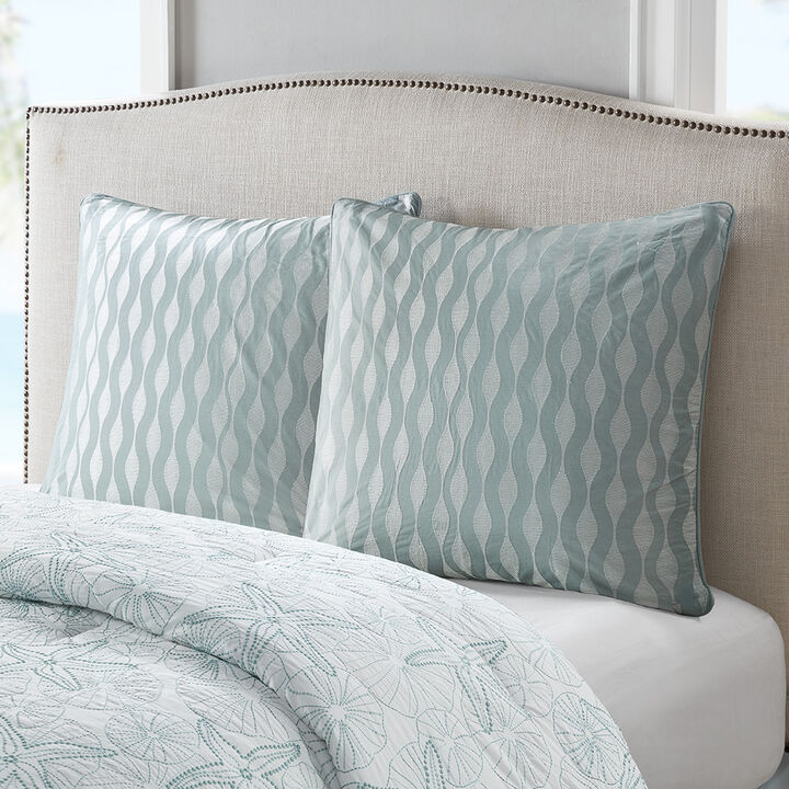 Gracie Mills Celina Seaside Escape Embroidered Euro Sham