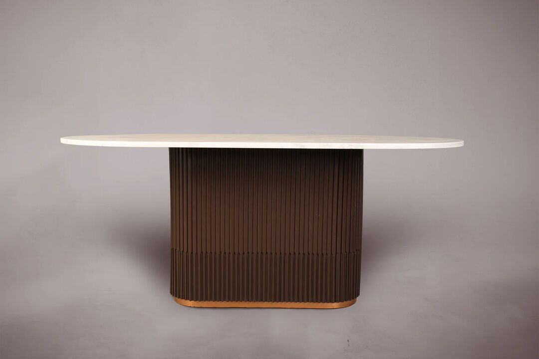 Oval Marble Dining Table 72"