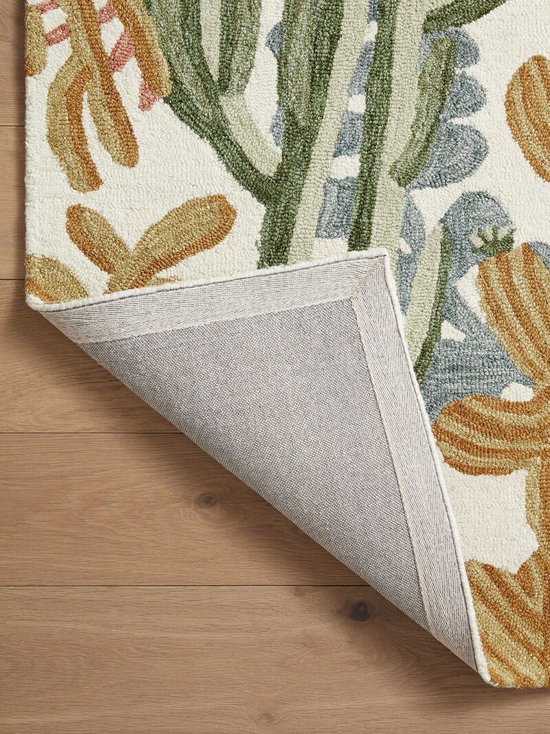 Cura CUR04 Ivory/Multi 18" x 18" Sample Rug