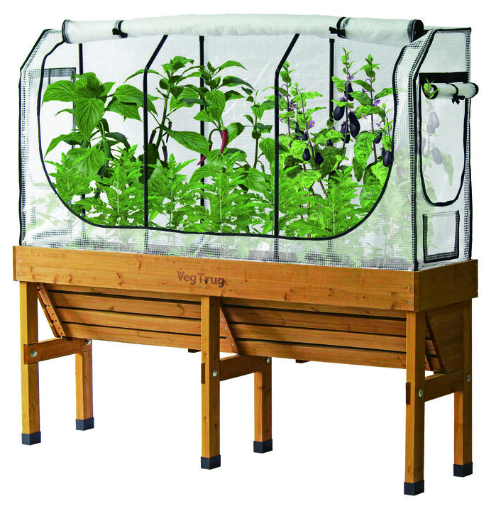 VegTrug Medium Wall Hugger Greenhouse Frame & Multi-Cover Set