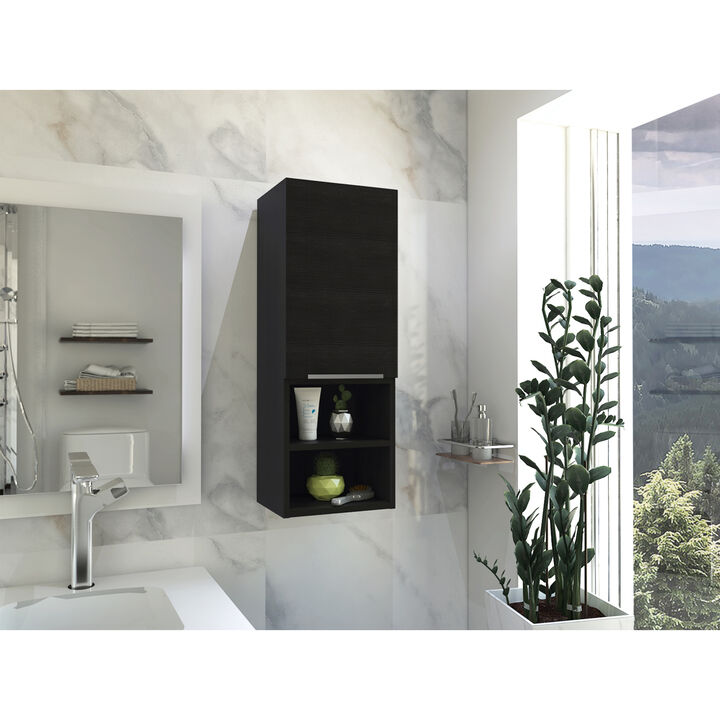 Kingston Rectangle 2-Shelf Medicine Cabinet Black Wengue