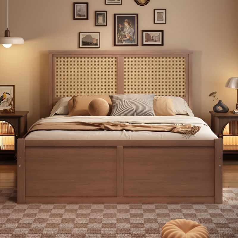 Merax Wood Storage Platform Bed with 4 Drawers