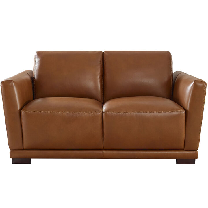 Mary Top Grain Leather Loveseat