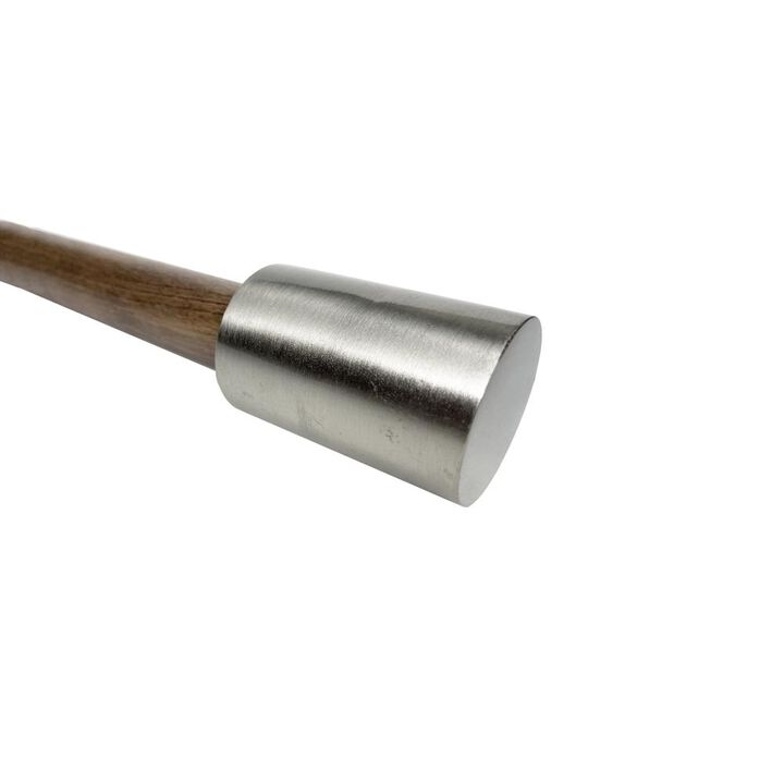 Versailles Exotique Veneer Steel Heavy Duty Curtain Rods for Windows Set 72" - 144" Nickel