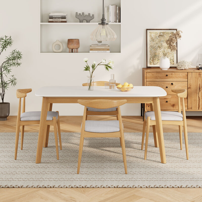 Merax 5-Piece Mid-Century Modern Dining Set for 4 Person